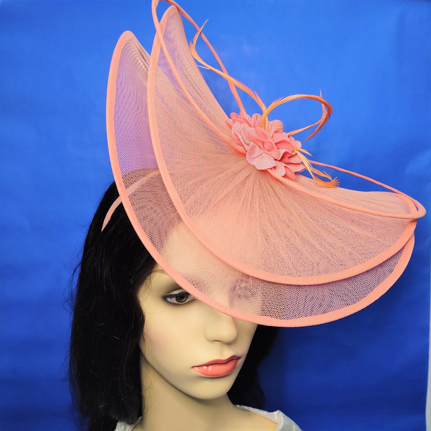 Wide Brim Hat- Wedding Hat -Fashions on the field- Mother of the Bride hat- Custom Hat- Multi colour